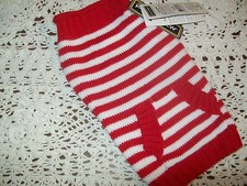 RED Striped Pocket Sweater Dog Pet New XXS XS XL Pup Crew Petco doggie