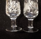 Set of 2 Cut Crystal Cordial Shot Liqueur Glasses - European Crystal — photo 2
