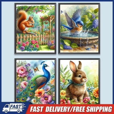 5D DIY Full Round Drill Diamond Painting Animal Kit Home Decoration Art ...