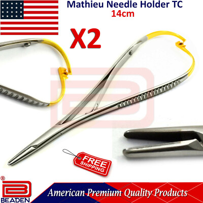 Dental Surgical TC Mathieu Needle Holder 14cm Suture Dental Forcep ...
