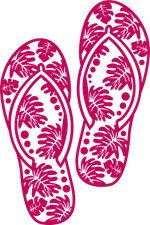 Flip Flops Vinyl Decal Sticker Car Truck SUV Window Bumper Wall Laptop Tablet