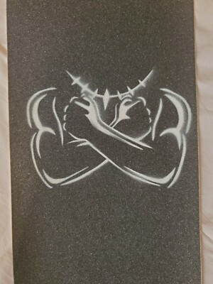 Custom Painted Skateboard Grip Tape - Black Panther (1) 9x33
