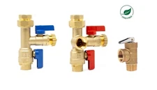 3/4'' Tankless Water Heater Isolation Valve Kit w/ Relief Valve for Rheem, Rinai