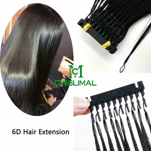 black brown blonde 6D Micro Hair Extensions Remy Hair 50gram 100Strands 10Rows - Picture 5 of 29