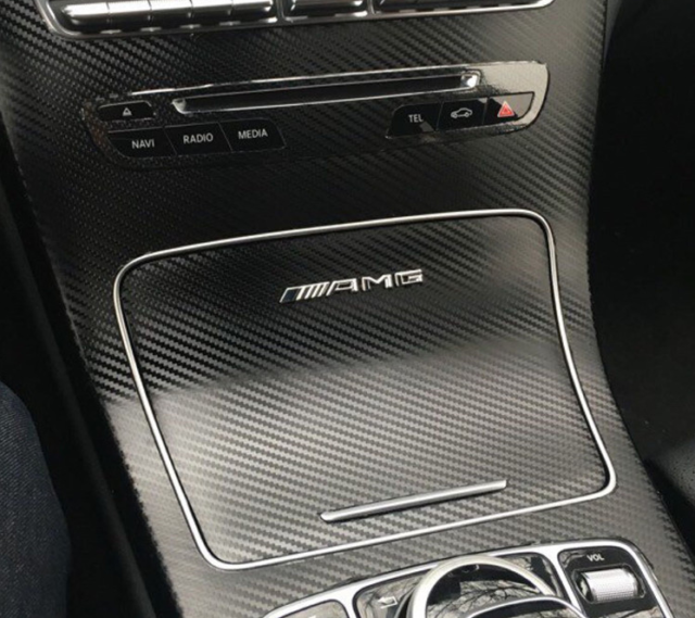 Chrome AMG Interior Dash Control Decal Badge Mercedes-Benz GLC220 GLC250 GLC43