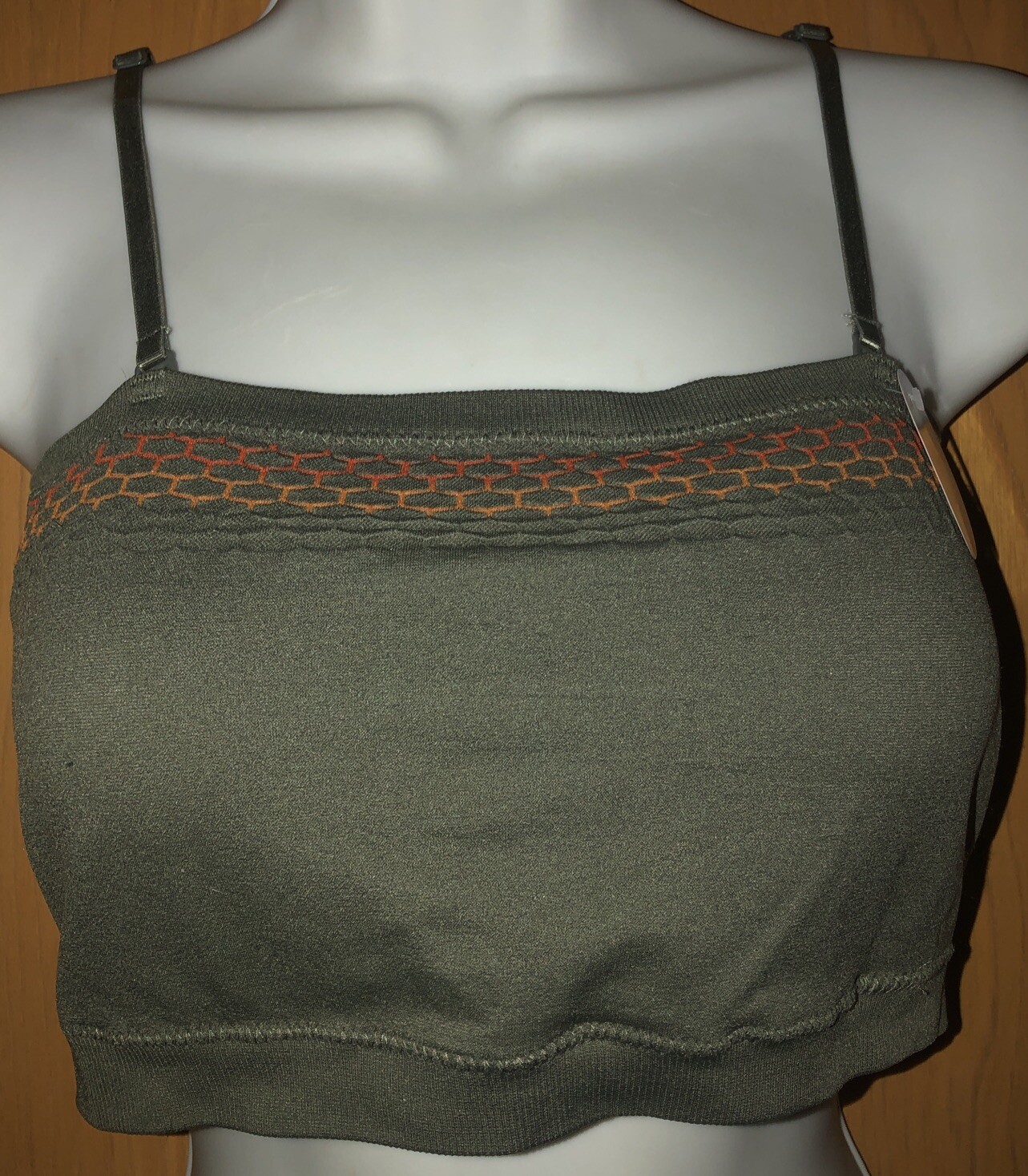 Flirtitude Sports Bra Size XL Green Padded Wireless Adjustable Straps-image