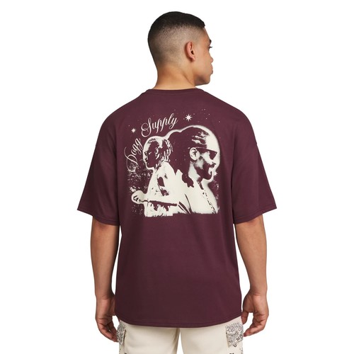 Dogg Supply Herren und Damen Größe XS Kurzarm Grafik T-Shirt Burgund - Bild 8 von 9
