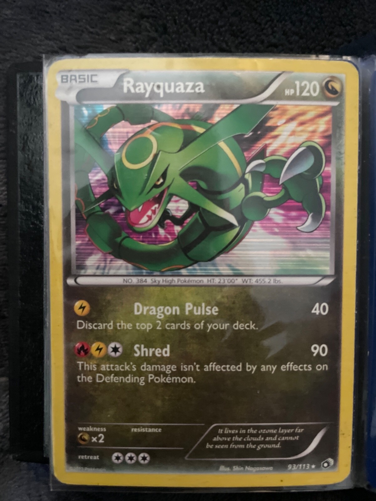 2013 Rayquaza 93/113 Legendary Treasures Holo