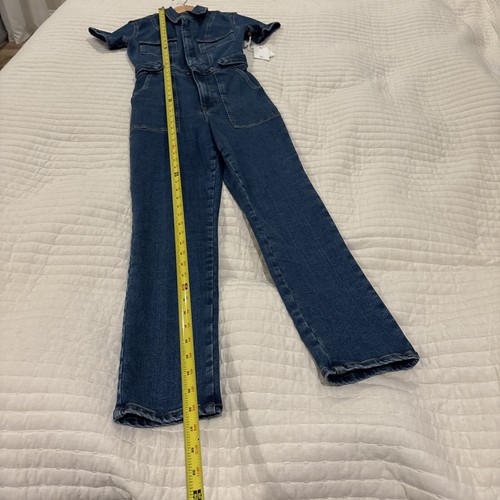 NWT! Good American Fit For Success Denim Jumpsuit Women’s Size XS. NEW! $199. - 第 10/17 張圖片