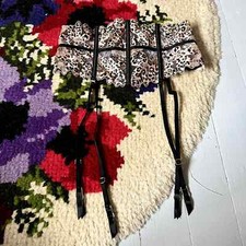 NWT Victoria's Secret Animal Print Floral Lace Waist Garter Belt Size XS/S