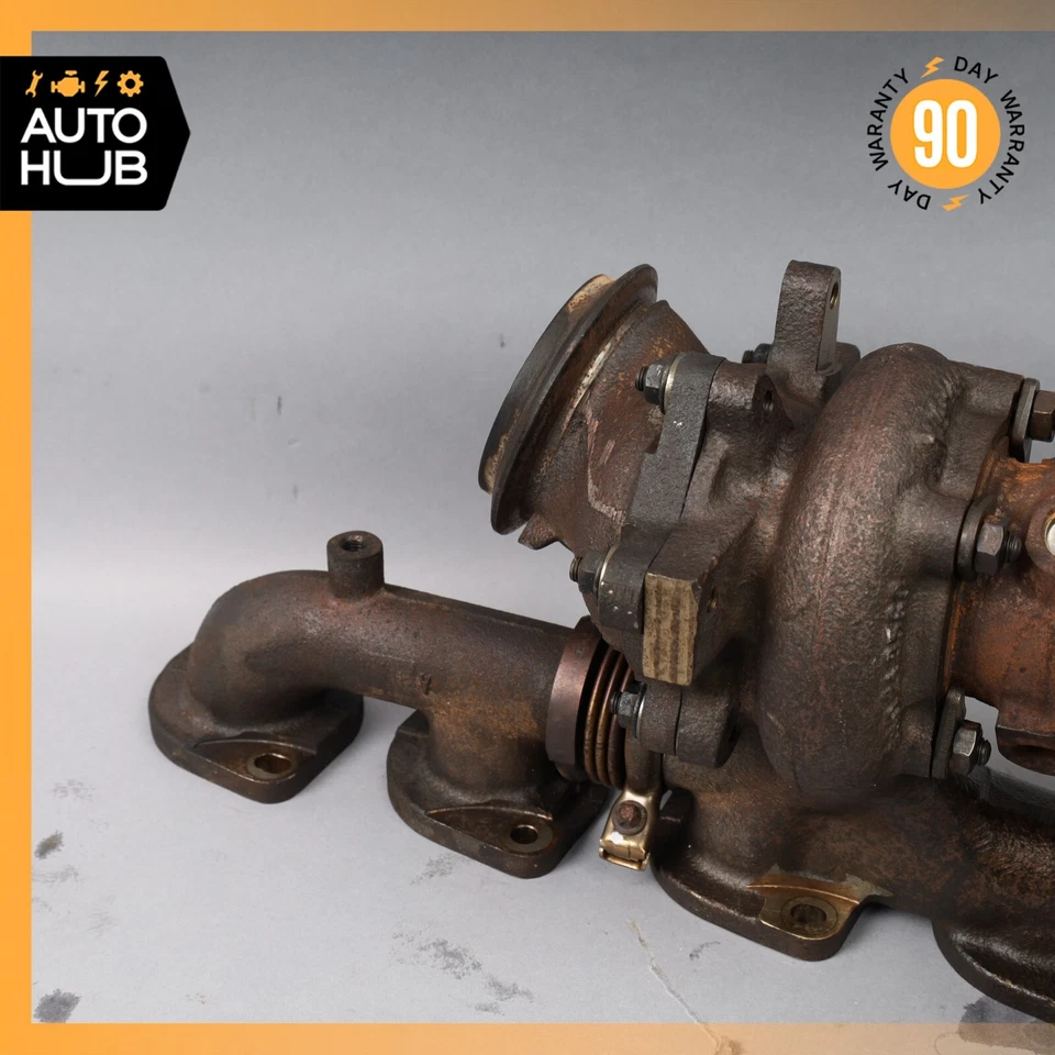 03-06 Mercedes R230 SL600 S600 turbocompresor turbo cargador colector lado izquierdo OEM Foto 4 de 4