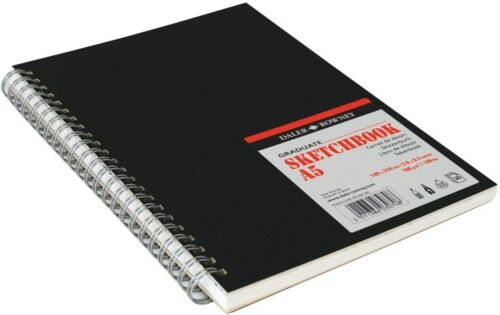 Daler Rowney - Graduate Spiral Bound Sketchbook - 160gsm 30 Pages - A5 Portrait - Picture 1 of 2