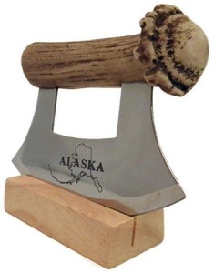 Alaskan Cultured Antler Ulu Knife And Stand (723748182950)