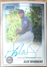 2010 Bowman DRAFT CHROME  Autograph Auto Alex Wimmers Card # BDPP88