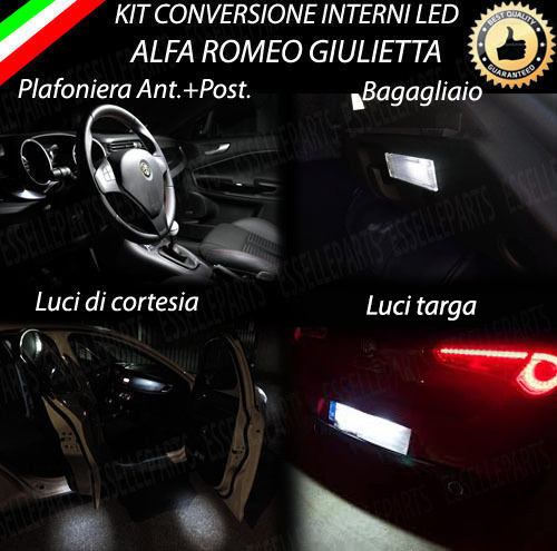 K Lampadine Per Interni A LED Per Alfa Romeo Giulietta Mo Brera GT Spider Giulia 4C Stelvio 147 156 159 166 Lampada Per Mappa Cupola Per Auto - Foto 2