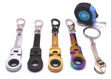 GT//Rotors 10mm Ratchet Wrench Keychain Key Ring (Free Bonus: Toy Spanner Key...