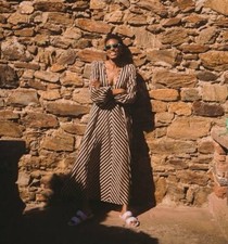 Zimmermann Jaya Striped Plunge Dress Size 1