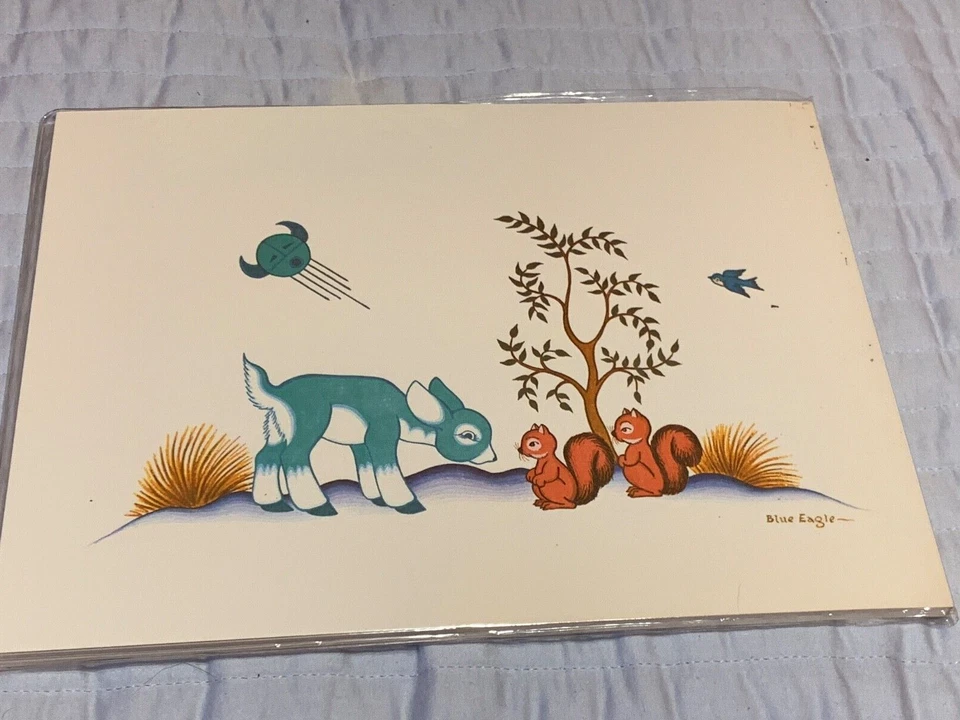 Echogee The Little Blue Deer, By Acee Blue Eagle, 1st Ed. vaccum sealed #4255 - Image 3 of 4