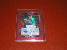 2022 Panini Prizm Draft Picks Base Auto Prizms Red 47/50 Nolan DeVos