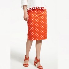 Boden Womens Skirt Size US 6 Richmond Blood Orange Polka Dot