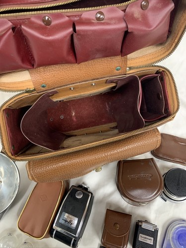 RARE Vintage Voigtlander Film Bag with Accessories + Cases - NO CAMERA - Picture 5 of 10