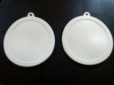 Lot of 2- Corning Corelle Storage Lid 418-PC 18 Oz for Soup Cereal Bowl, White.