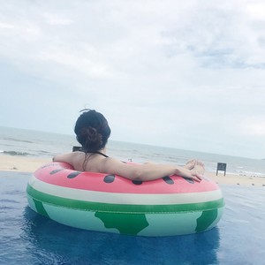 Swimming Pool Beach Inflatable Watermelon Swim Ring Kids