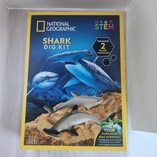 national geographic shark dig kit excavate 2 shark figurines