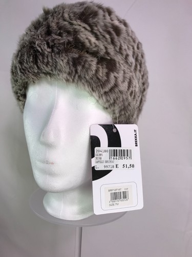 Cappello Cuffia - Brekka - Pelliccia - Grigio/Beige - Taglia Unica - NUOVO - - Foto 4 di 16