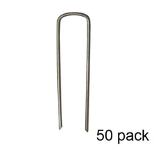 50 pack 4" Steel Staple Landscape Pin Sod Fabric Stake Fastener Anchor USA MADE