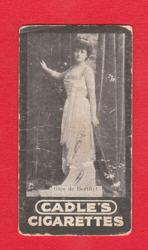PERCY E. CADLE & CO. - EXTREMELY RARE ACTRESSES ' BLARM ' CARD - BERTHYL - 1900 - Photo 1/2