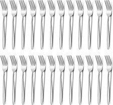 Pleafind 24-Piece Dinner Fork Set - 7.87 Inch Stainless Steel Table Forks