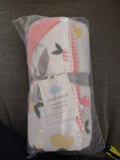 Cloud Island Plush Velboa Baby Blanket 30in x 40in Forest Frolic, Pink