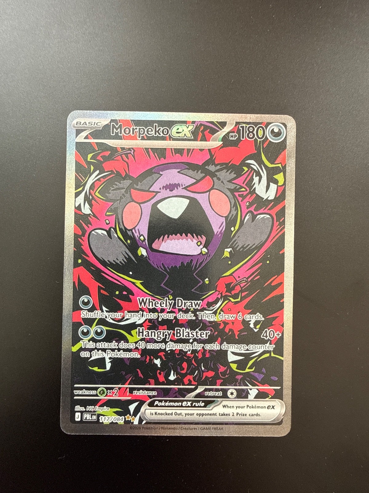 Morpeko ex 117/084 Holo Special Illustration Rare Pitch Black Pokemon NM