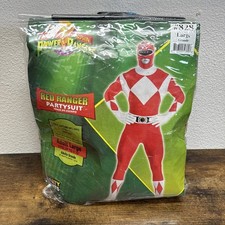 Mighty Morphin Power Rangers Red Ranger Adult Large Up To 5  10  Costume  Belt