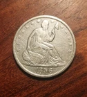 1856 O Seated Liberty Silver Half Dollar 50C - XF DETAILS - FREE SHIPPING