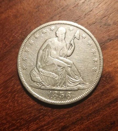 1856 O Seated Liberty Silver Half Dollar 50C - XF DETAILS - FREE SHIPPING