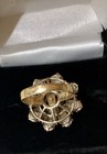 Vintage~Heavy 14kt Gold Ring W/Sapphires & Opals~Perfect See Pics — photo 4
