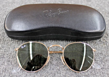 Ray-Ban Round Metal Polished Gold Sunglasses RB 3447 Preowned