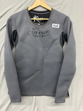 Kutting Weight Sauna Shirt Womens Medium Black Gray Sweat Tech Side Zip