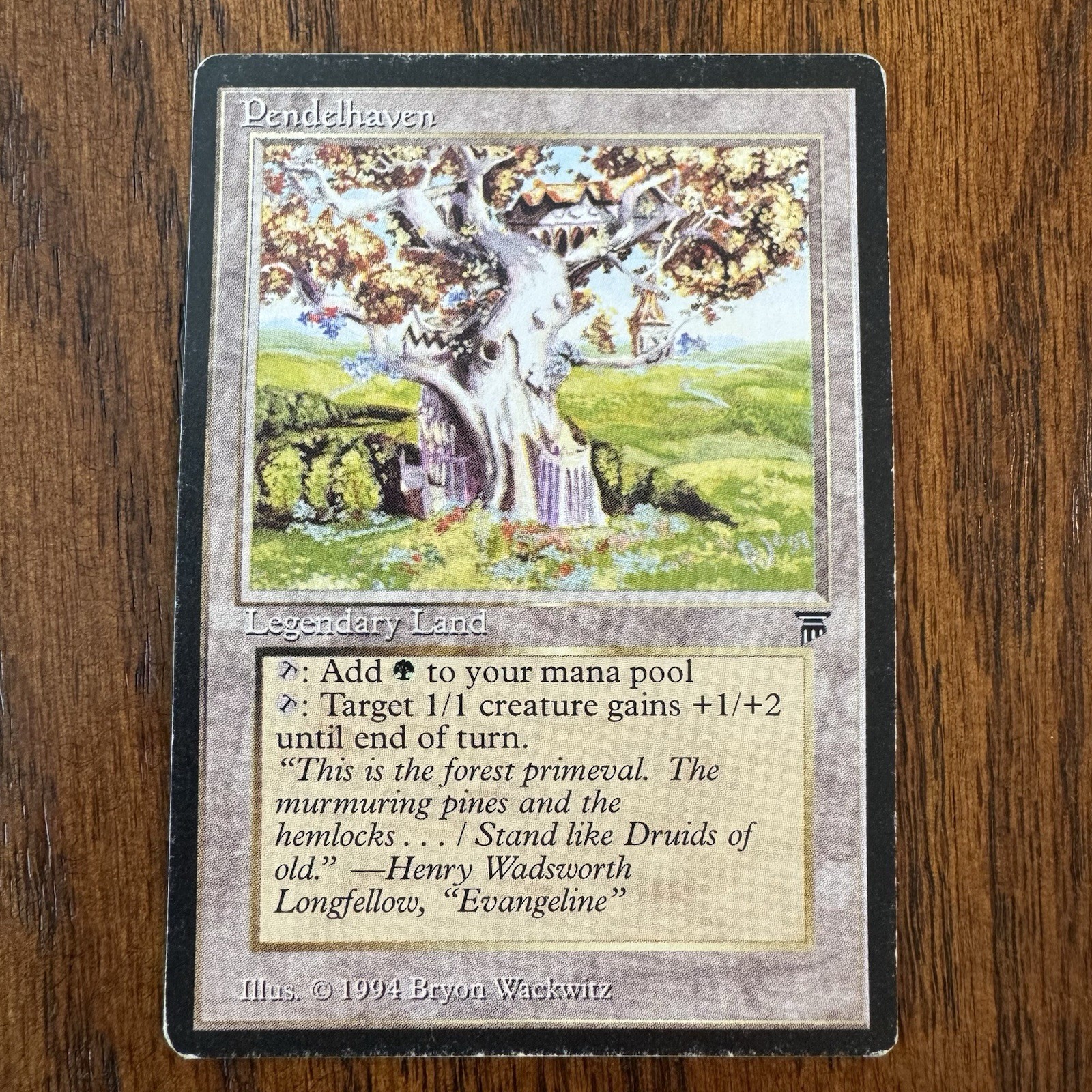 Magic the Gathering MTG - Pendelhaven Legends - Land card - Vintage 1994