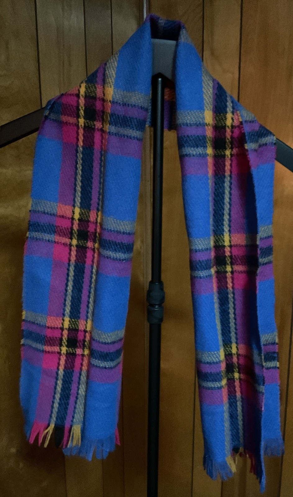 Vintage Rectangle Acrylic Rectangle Plaid Scarf 1… - image 2