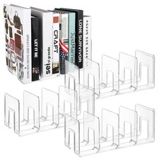4 Pack Acrylic File Sorter 4Section Clear Desktop File Folder Holder