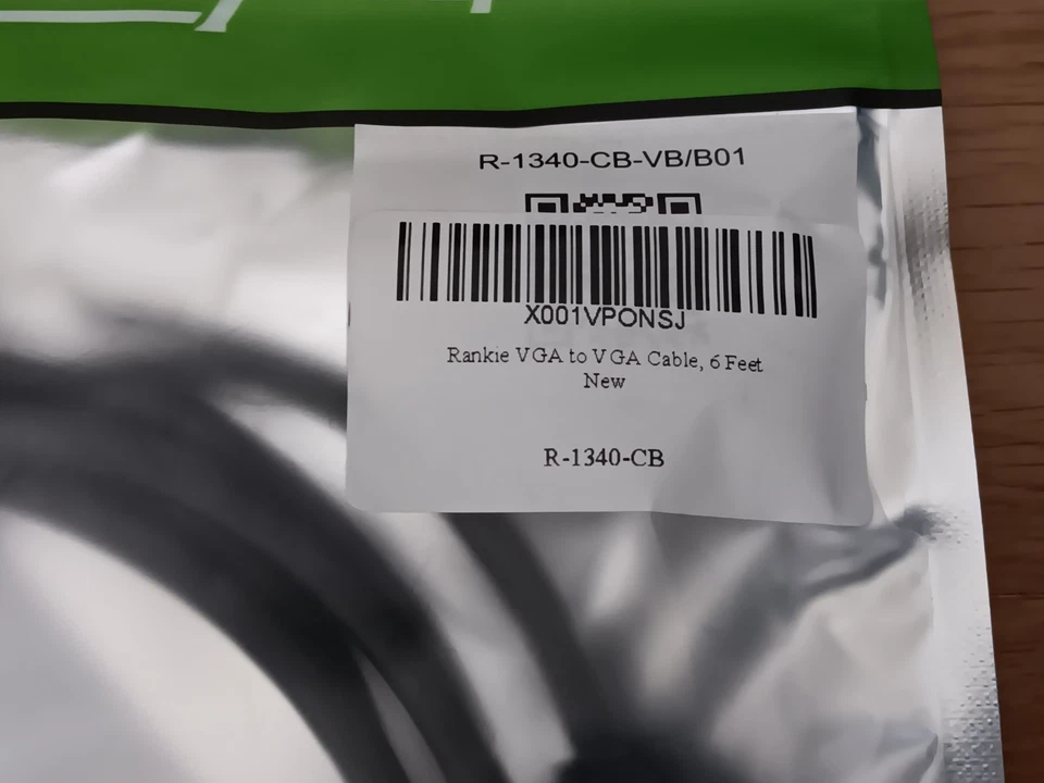 Rankle Adapters VGA to VGA Black Cable 6 FT R-1340-CB-VB/B01 X001VPONSJ Warranty - Image 4 of 4