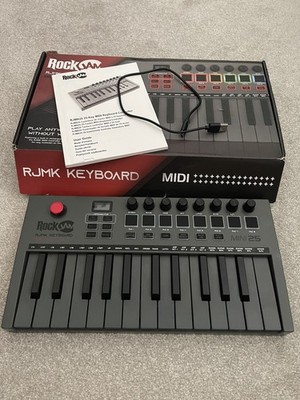 RockJam RJMK 25-Key Rechargeable USB MIDI MIni Keyboard Controller READ NOTES 