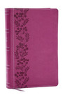 NKJV Personal Size Large Print Bible w/ 43,000 Cross References Pink Leathersoft