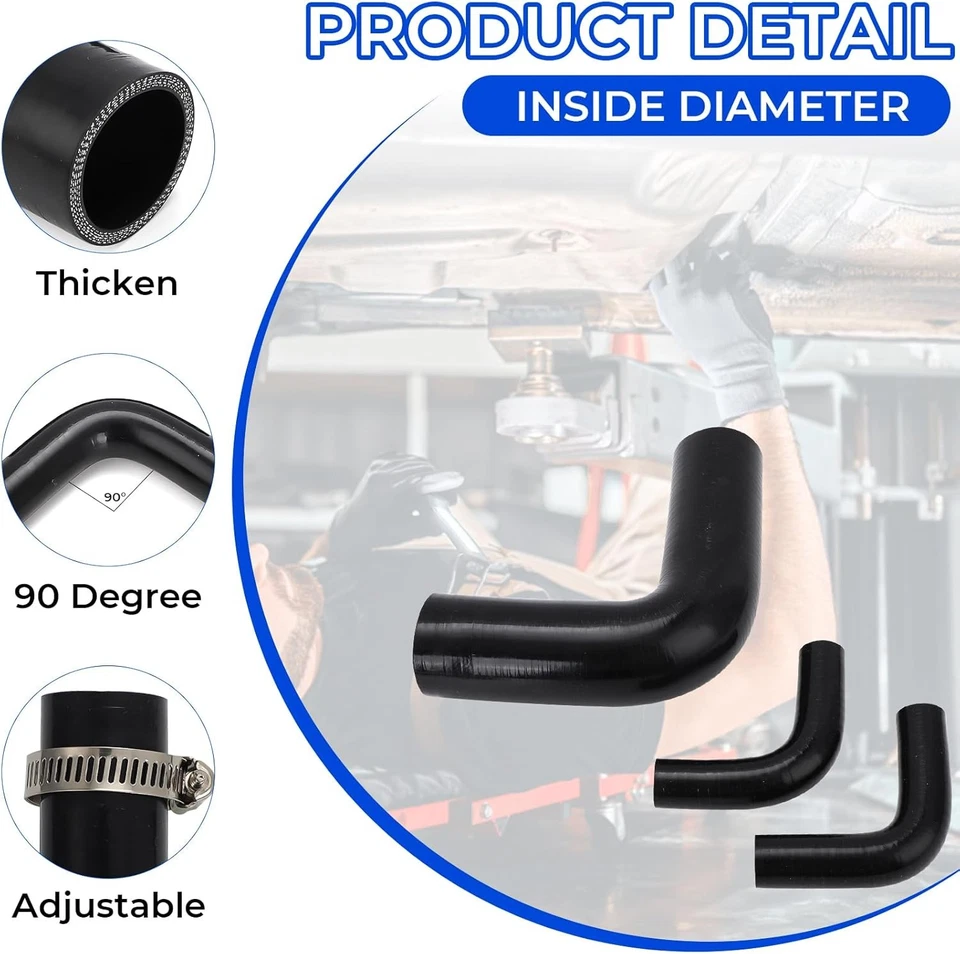 US For Dodge Charger Coronet Gas Fuel Tank Filler Neck Hoses & Clamps Kit 66-67 Foto 3 de 4