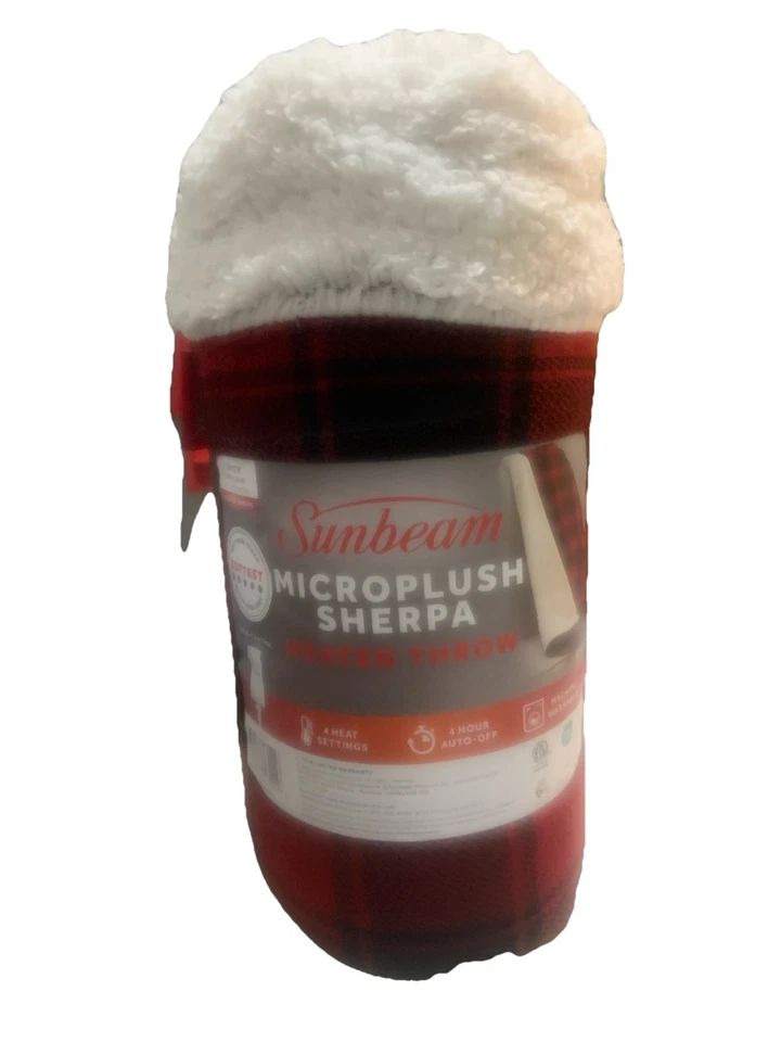 Sunbeam Throw Poseidon Microplush, 4 Heat Settings, 4-Hour Auto Shut-Off Winter - Image 4 of 4