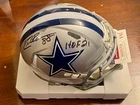 DREW PEARSON Autographed Riddle Mini Helmet Signed Hail Mary Drew Pearson HOF 21