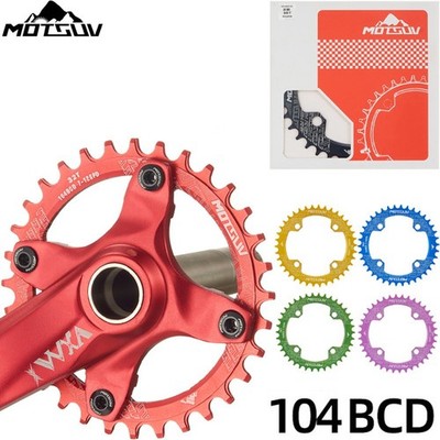 Kurbelgarnitur Crankset 32/34/36/38T Aluminiumlegierung Fahrrad CNC + Eloxal Kur